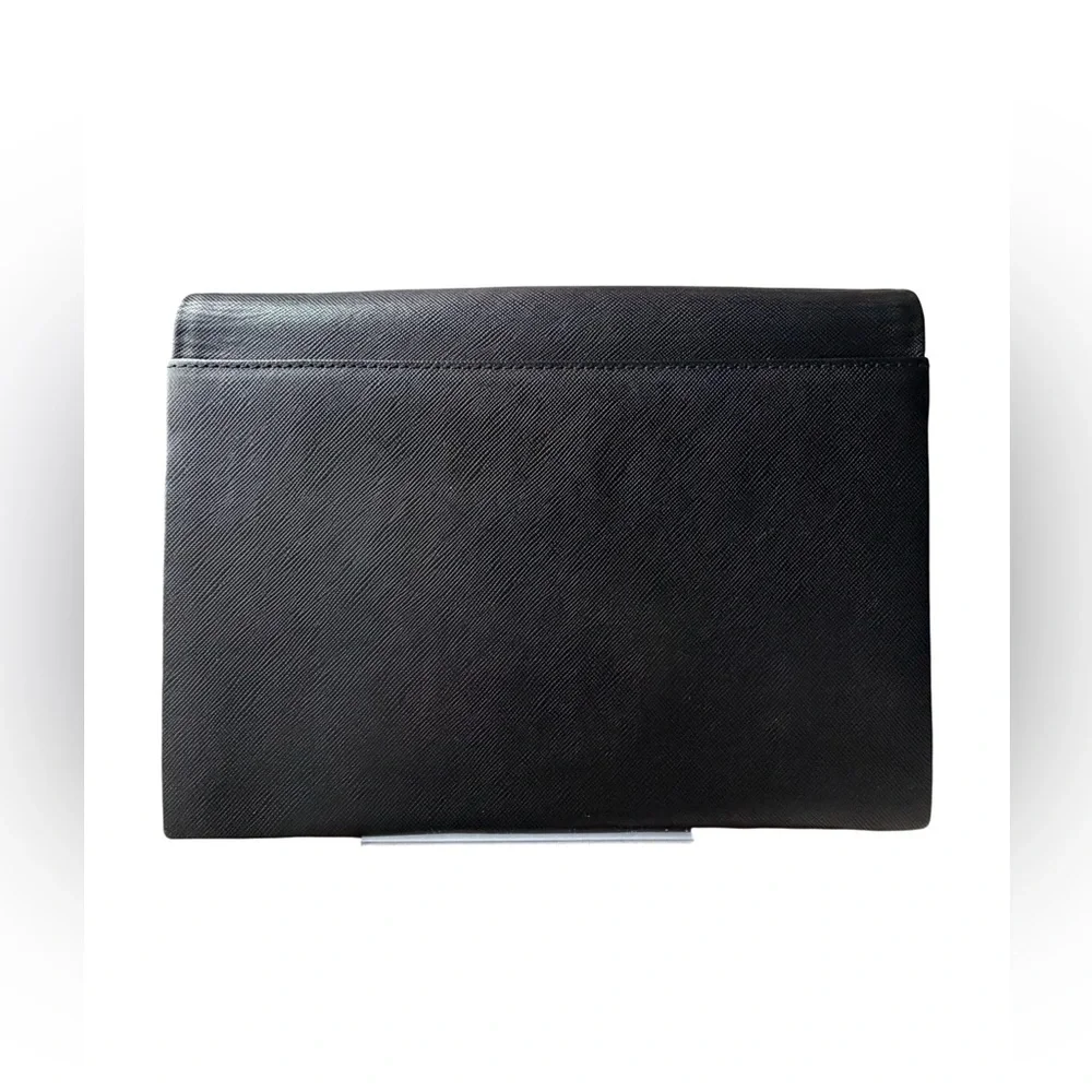 Yves Saint Laurent Black Leather Envelope Clutch - Vintage - Picture 2 of 12